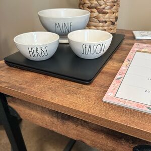 Rae Dunn Artisan Collection White Bowls